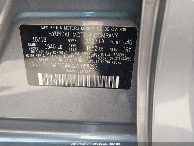 Hyundai Accent Sel 2019 3KPC24A32KE058287 Image 9
