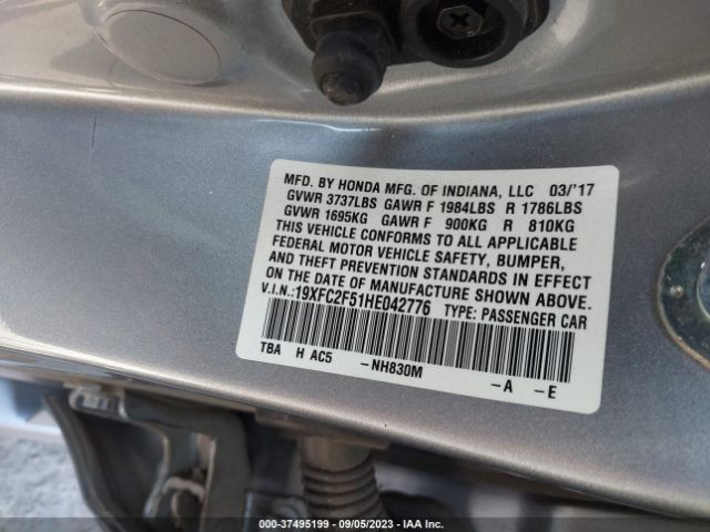 19XFC2F51HE042776 Honda Civic Sedan Lx