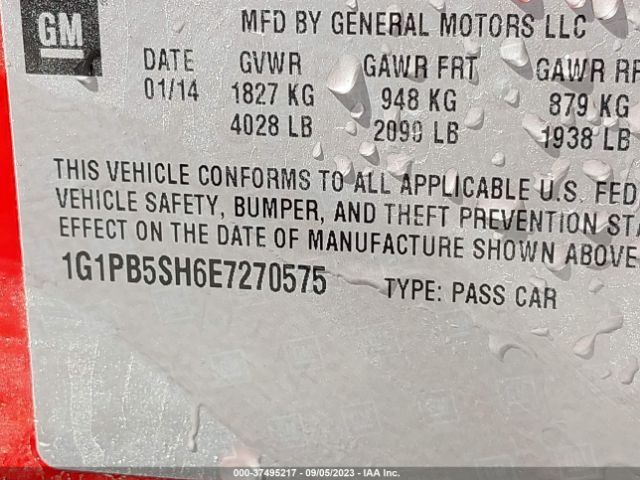 1G1PB5SH6E7270575 Chevrolet Cruze Ls Manual