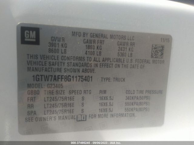 1GTW7AFF8G1175401 GMC SAVANA CARGO VAN