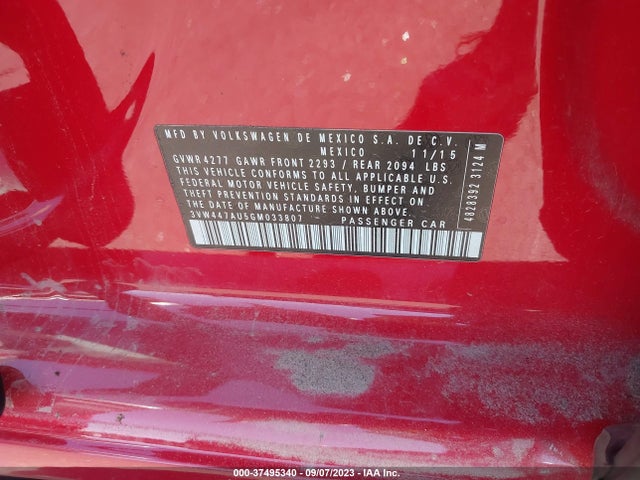 3VW447AU5GM033807 Volkswagen Golf Gti Autobahn W