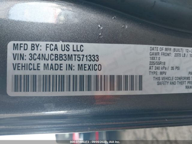 3C4NJCBB3MT571333 Jeep Compass Altitude