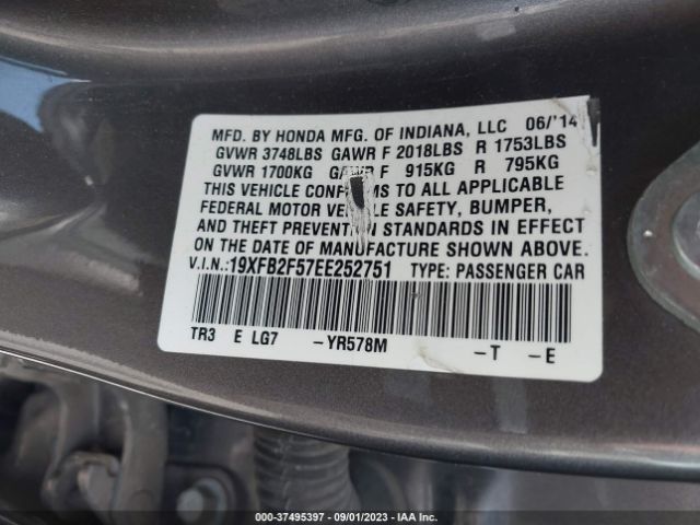 19XFB2F57EE252751 Honda Civic Sedan Lx