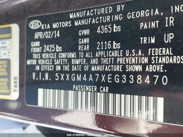 5XXGM4A7XEG338470 KIA Optima Lx