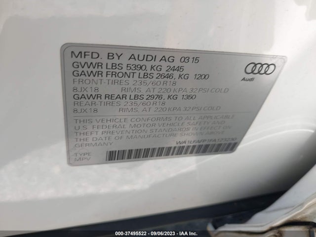 WA1LFAFP1FA123230 Audi Q5 Premium Plus