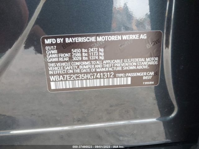2017 BMW 7 SERIES WBA7E2C35HG741312 Photo 8