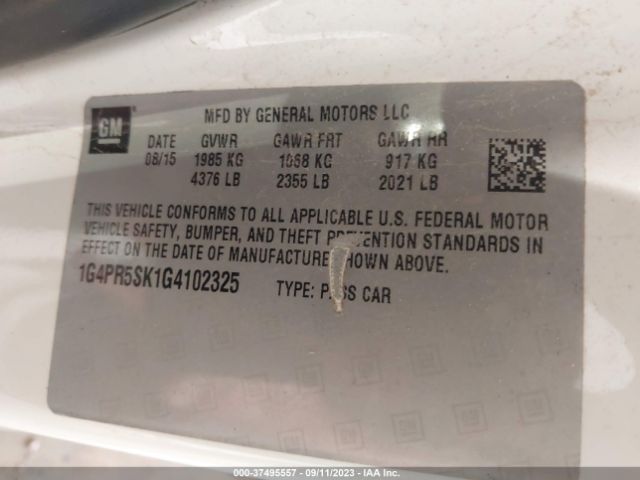1G4PR5SK1G4102325 Buick Verano Convenience Group