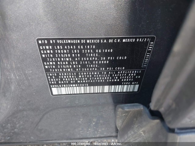 3VVLX7B22NM012415 Volkswagen TAOS SE