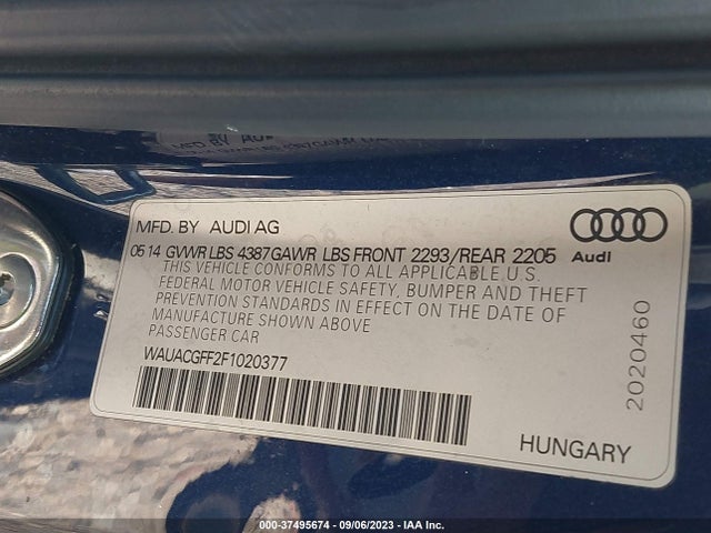 WAUACGFF2F1020377 Audi A3 1.8t Premium