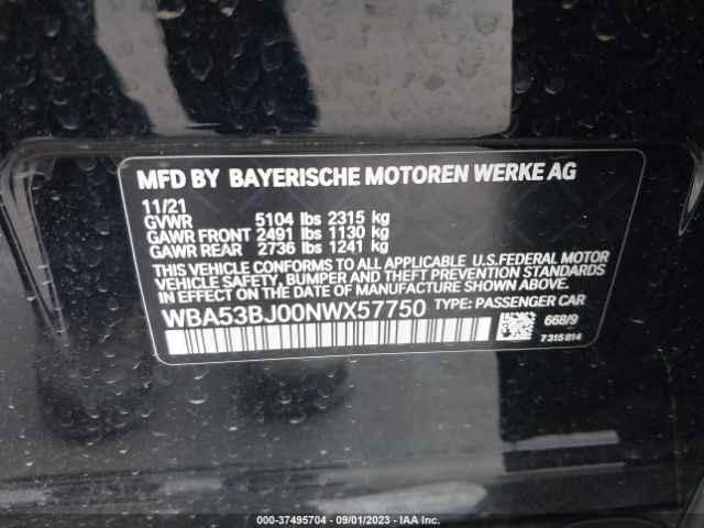 WBA53BJ00NWX57750 BMW 5 Series 540i