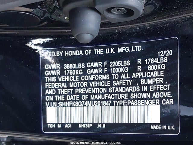 Honda Civic Type R Touring 2021 SHHFK8G74MU201847 Image 9
