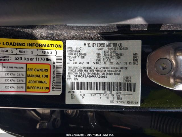 3FMCR9A60MRA20986 Ford Bronco Sport Base