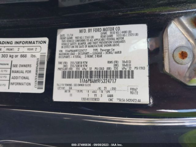 1FA6P8AM9F5324717 Ford Mustang V6
