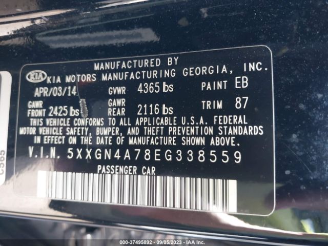 5XXGN4A78EG338559 KIA OPTIMA EX