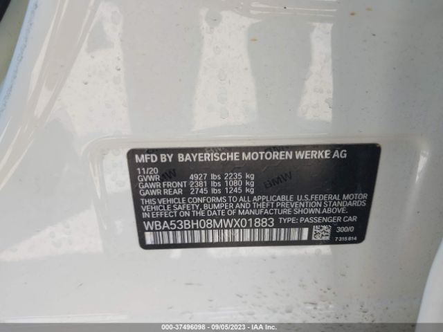 WBA53BH08MWX01883 BMW 5 Series 530i