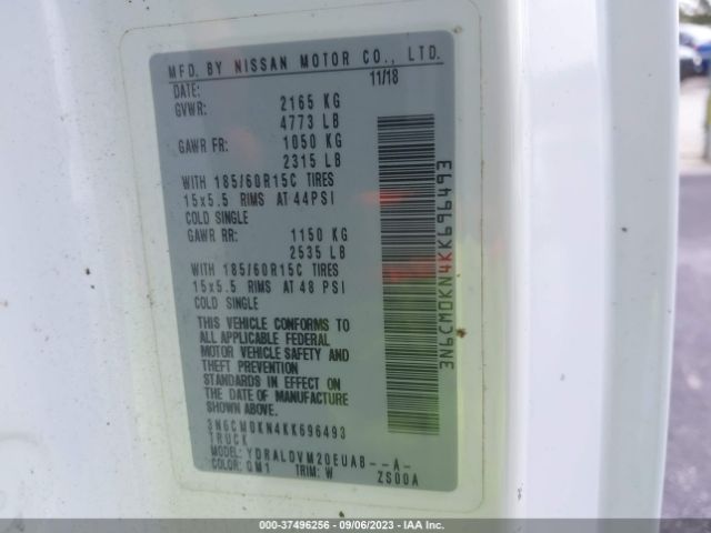 3N6CM0KN4KK696493 Nissan Nv200 Compact Cargo S