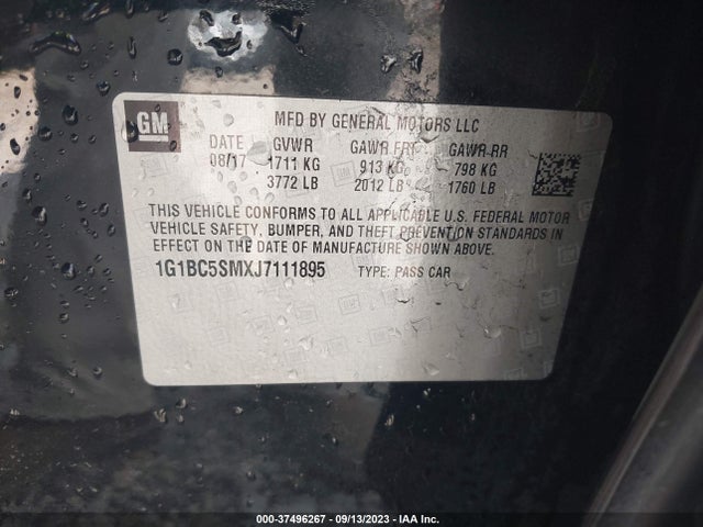 Chevrolet Cruze Ls Auto 2018 1G1BC5SMXJ7111895 Image 9
