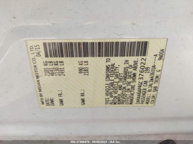 1N4AA6AP4GC376022 Nissan Maxima 3.5 Sr