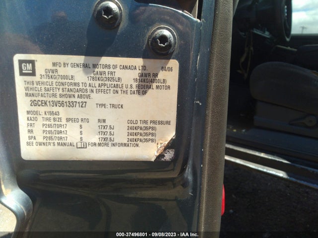 2006 CHEVROLET SILVERADO 1500 LS VIN: 2GCEK13V561337127