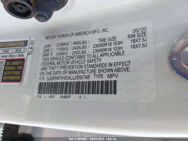 5J6RW1H5XLL009748 Honda CR-V EX