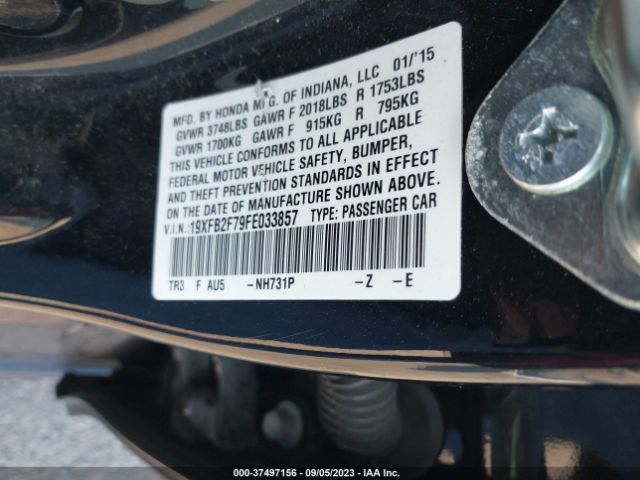 19XFB2F79FE033857 Honda Civic Sedan Se