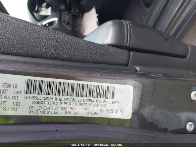 1C4RDHAG1JC254693 Dodge Durango Sxt Rwd