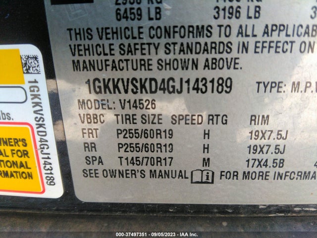2016 GMC ACADIA 1GKKVSKD4GJ143189 Photo 8