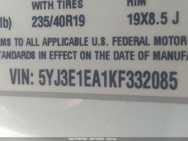 5YJ3E1EA1KF332085 Tesla Model 3 Range
