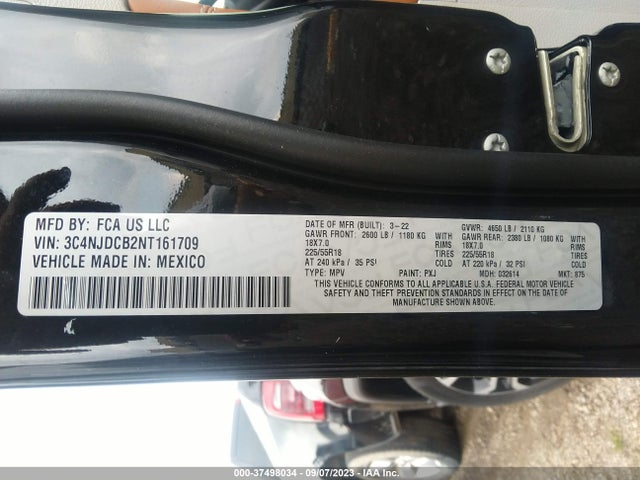 3C4NJDCB2NT161709 Jeep Compass Limited