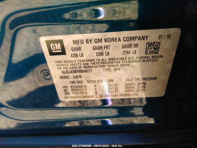 KL4CJASB1KB846217 Buick Encore Preferred