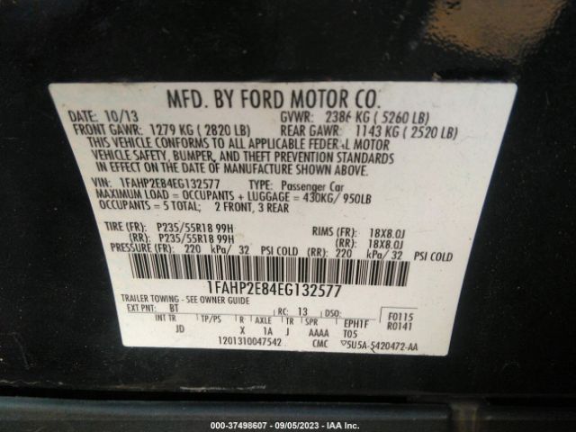 1FAHP2E84EG132577 Ford TAURUS SEL