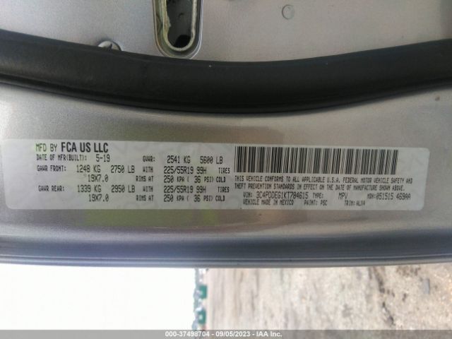 3C4PDDEG1KT784615 Dodge JOURNEY GT