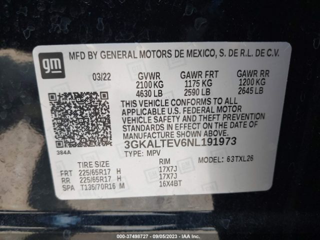 3GKALTEV6NL191973 GMC Terrain Sle