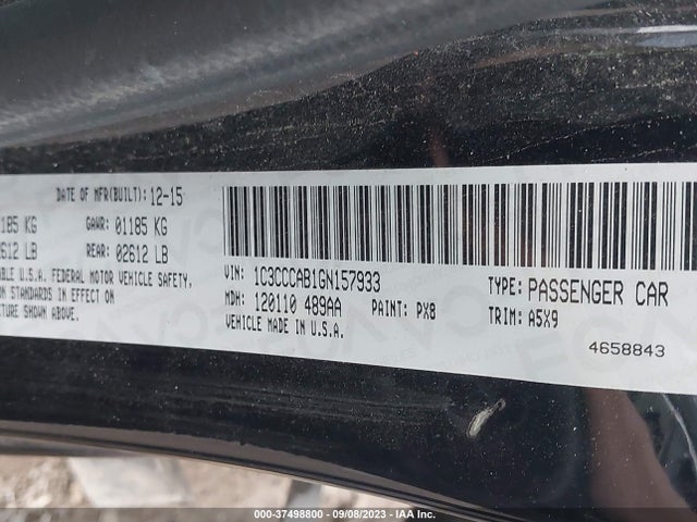 Chrysler 200 Limited 2016 1C3CCCAB1GN157933 Image 9