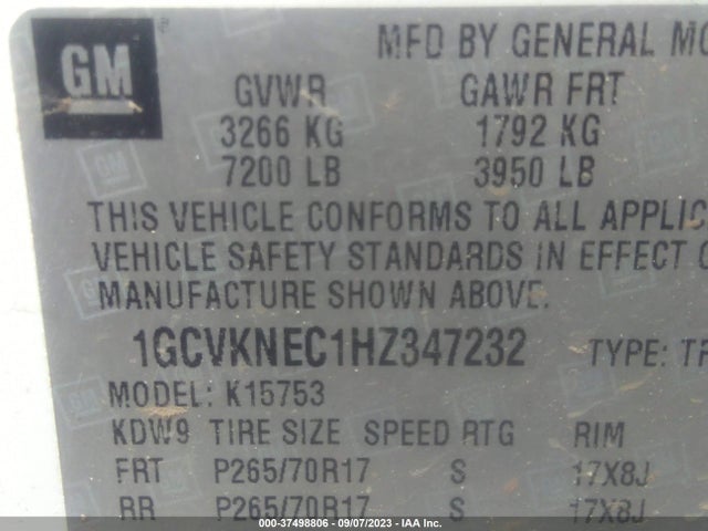 Chevrolet Silverado 1500 Ls 2017 1GCVKNEC1HZ347232 Image 9