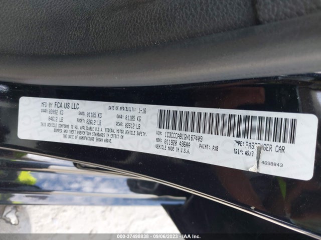 Chrysler 200 Limited 2016 1C3CCCAB1GN167409 Image 9