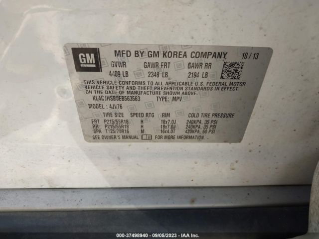 KL4CJHSB0EB563563 Buick Encore Premium