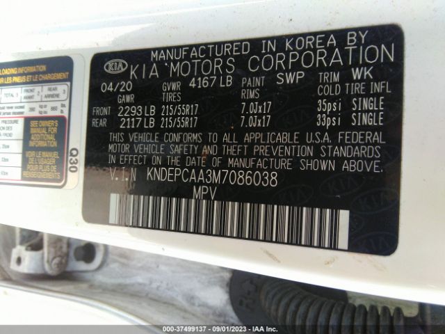 KNDEPCAA3M7086038 KIA Seltos Lx