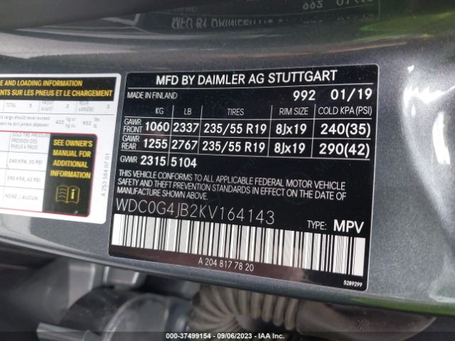 WDC0G4JB2KV164143 Mercedes-Benz Glc Glc 300