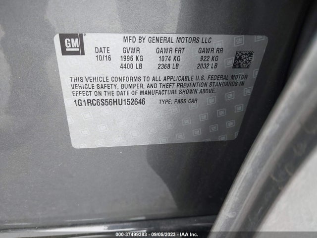 Chevrolet VOLT LT 2017 1G1RC6S56HU152646 Image 9