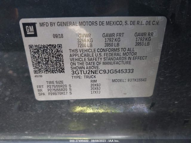 3GTU2NEC9JG545333 GMC Sierra 1500 Slt
