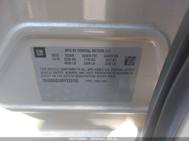 1G4GB5G30FF223162 Buick Lacrosse Leather