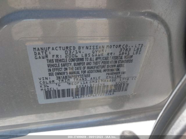 3N1AB7AP6EY227468 Nissan Sentra S/fe+ S/sv/fe+ Sv/sr/sl