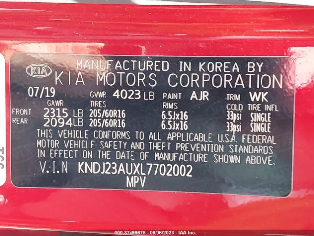 KNDJ23AUXL7702002 KIA SOUL S