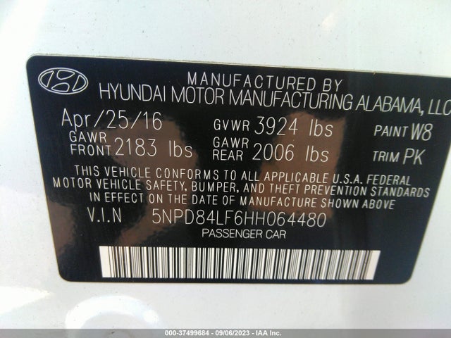Hyundai ELANTRA SE 2017 5NPD84LF6HH064480 Image 9