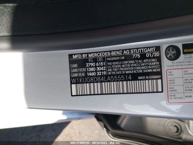 W1KUG8DB4LA555514 Mercedes-Benz S-class S 560