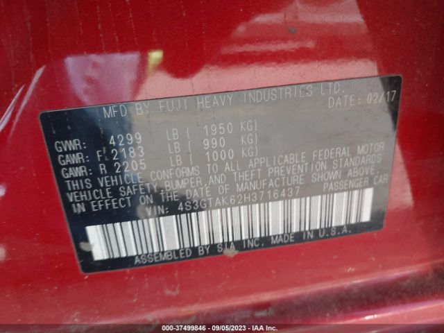 4S3GTAK62H3716437 Subaru Impreza Sport
