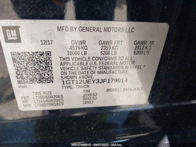 1GT12UEY3JF179914 GMC Sierra 2500hd Denali
