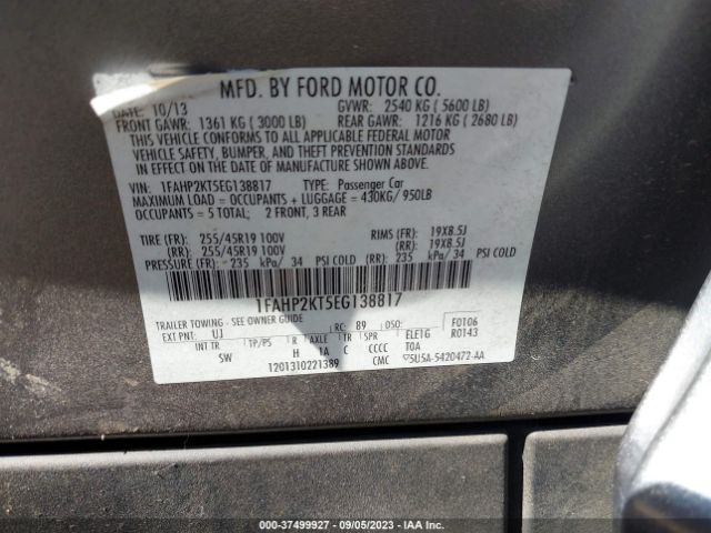 1FAHP2KT5EG138817 Ford TAURUS SHO