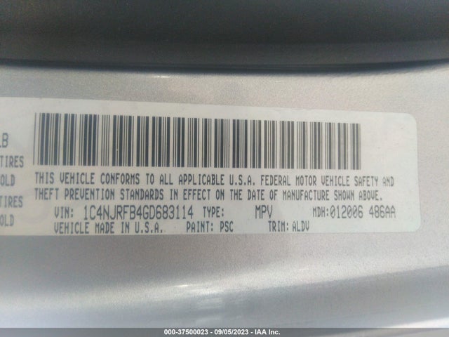1C4NJRFB4GD683114 Jeep Patriot High Altitude Edition